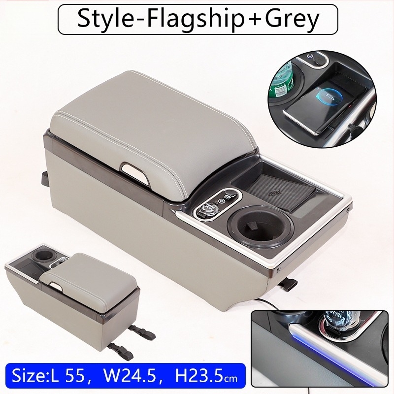 Cutie pentru cotiera din spate – model universal, material lemnos, suport de instalare, compatibil cu întreaga gamă de mașini, Greutate: 5