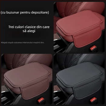 Pernă pentru cotieră auto, memory foam, piele, universal, origine Guangzhou, personalizabil