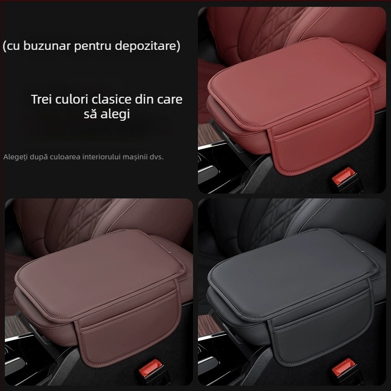 Pernă pentru cotieră auto, memory foam, piele, universal, origine Guangzhou, personalizabil