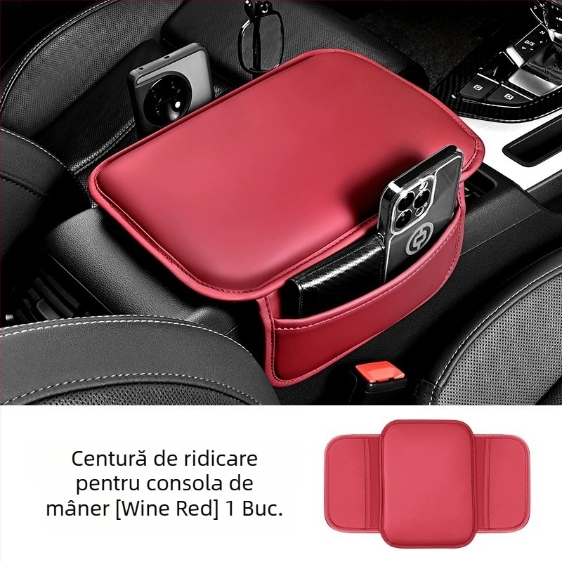 Pernă pentru cotieră auto, memory foam, piele, universal, origine Guangzhou, personalizabil