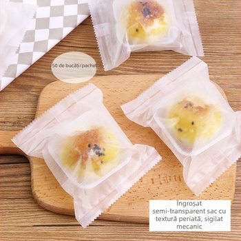 Pungă de sigilare pentru gustări, semi-transparentă, imprimare gravură, material compozit, personalizabilă, 50 buc/ambalaj