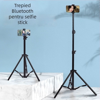 Suport pentru telefon mobil și trepied pentru live streaming, universal pentru fotografiere, de birou sau în picioare, telescopic, din oțel inoxidabil