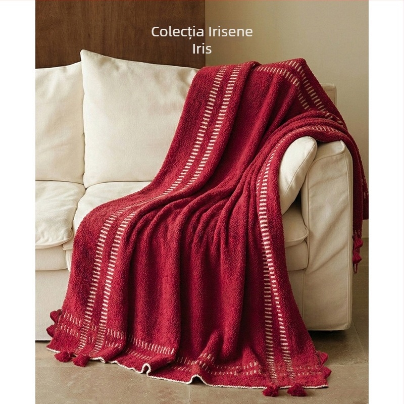 Pătură din pluș pe o parte, cu logo personalizat (Poliester; 450 g/m²; Iarnă; Personalizare)