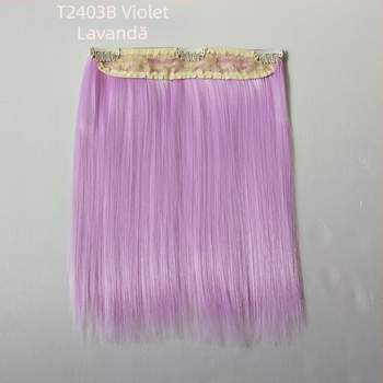 Perucă pentru păpuă, 20 cm, din fibre rezistente la temperatură, păr drept, cu clips pentru prindere, multicoloră, detașabilă, stil nou