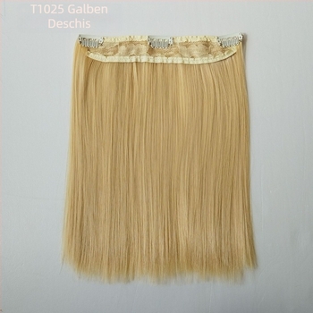 Perucă pentru păpuă, 20 cm, din fibre rezistente la temperatură, păr drept, cu clips pentru prindere, multicoloră, detașabilă, stil nou