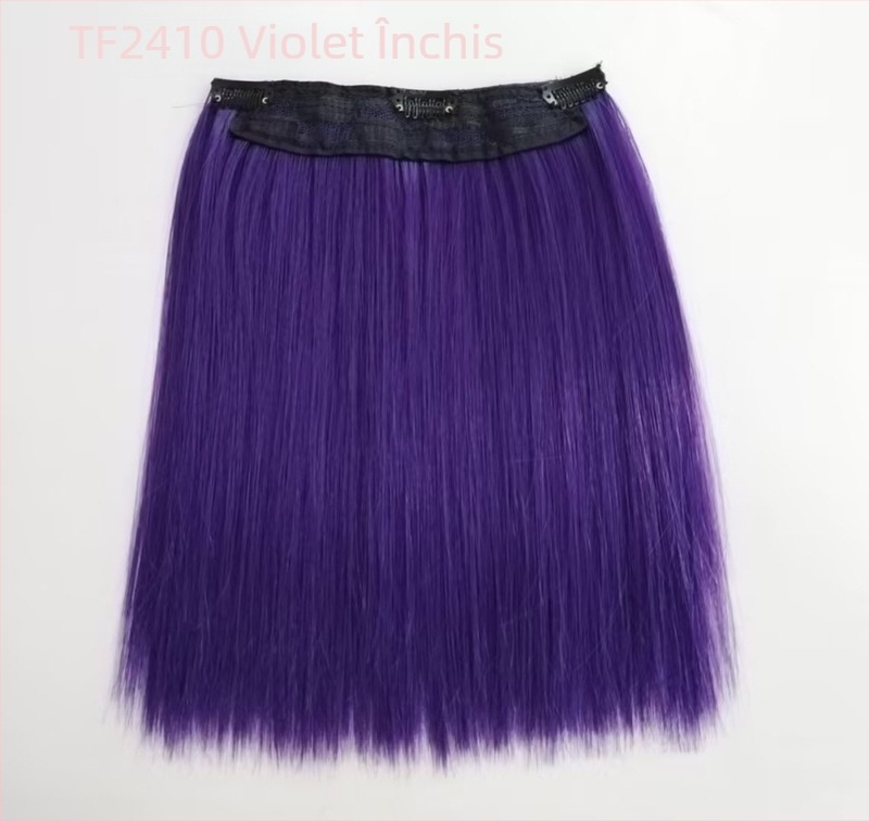 Perucă pentru păpuă, 20 cm, din fibre rezistente la temperatură, păr drept, cu clips pentru prindere, multicoloră, detașabilă, stil nou