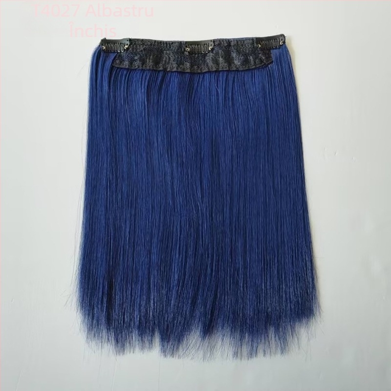 Perucă pentru păpuă, 20 cm, din fibre rezistente la temperatură, păr drept, cu clips pentru prindere, multicoloră, detașabilă, stil nou