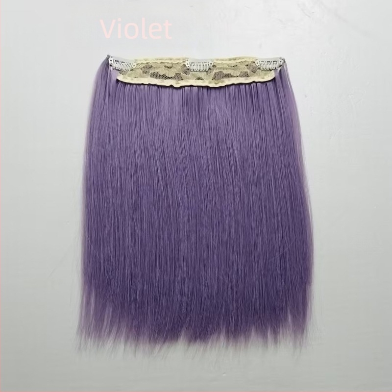 Perucă pentru păpuă, 20 cm, din fibre rezistente la temperatură, păr drept, cu clips pentru prindere, multicoloră, detașabilă, stil nou