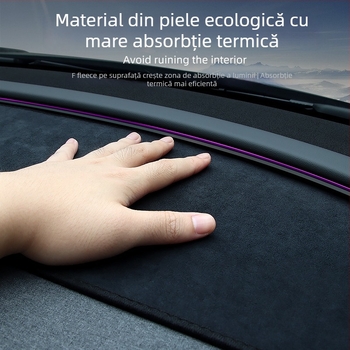 Covor din catifea pentru panoul de instrumente Tesla Model 3/Y și consola centrală – protecție solară și izolație termică, pentru toate anotimpurile