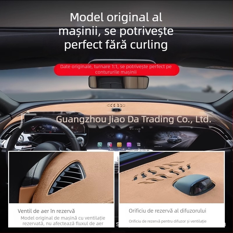 Covoraș pluș pentru panoul central de control Mercedes-Benz E-Class E300L/E260L – protecție solară și izolație termică