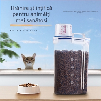 Container de depozitare a hranei pentru animale — Material PP, capacitate 1.5L/2.5L, Brand privat autorizat: Da, Marcă: Tinypet little mustard