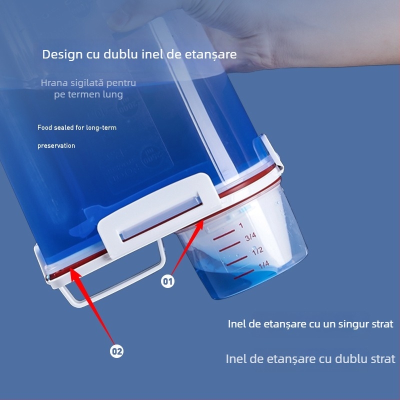 Container de depozitare a hranei pentru animale — Material PP, capacitate 1.5L/2.5L, Brand privat autorizat: Da, Marcă: Tinypet little mustard