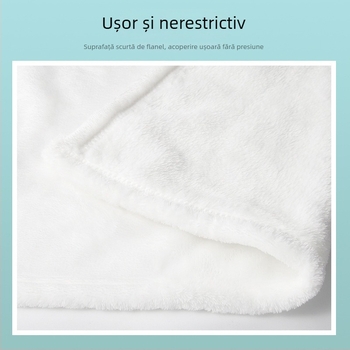 Cuvertură din flanelă cu personalizare, greutate 300–500 g, modele: dungi, fulgi de zăpadă, astronaut.
