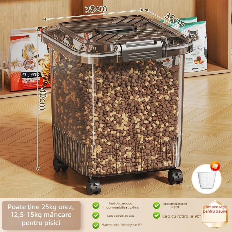 Recipient pentru depozitarea hranei pentru pisici și câini, Material: Silk Flower, Marcă: Other, Capacitate: Altă, Import: Nu