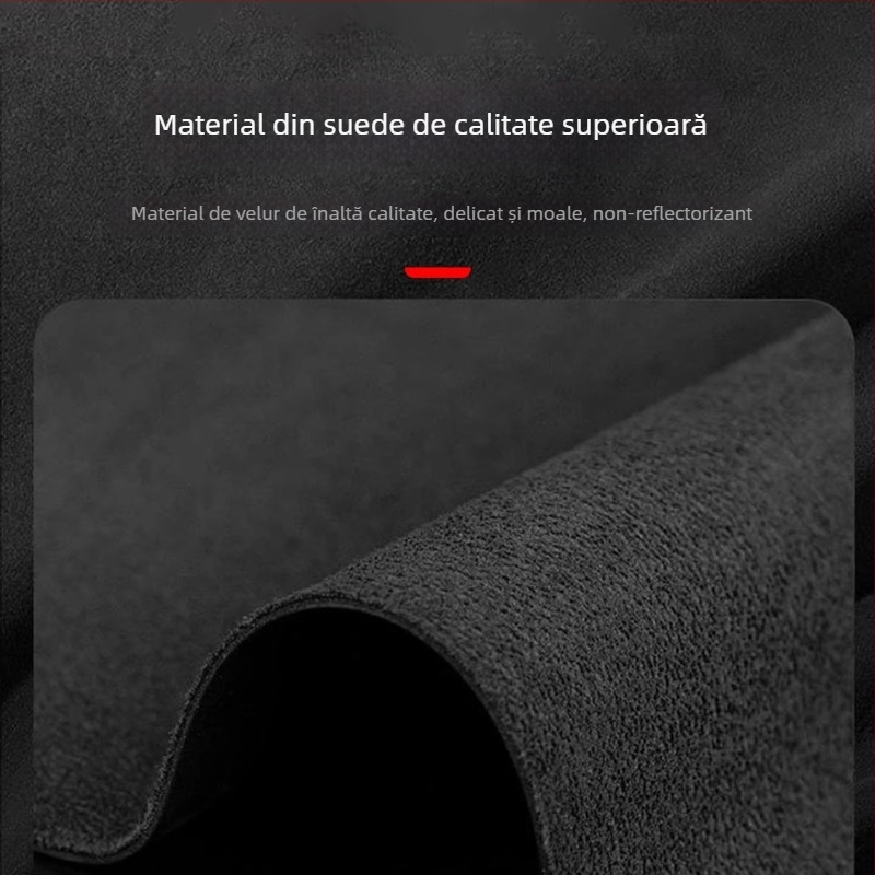 Tesla Model 3/Y Ediție Restilizată: Pad anti-strălucire pentru panoul de instrumente, blană artificială, umbrelă pentru consola centrală, utilizare pe toate sezoanele