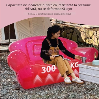 Canapea gonflabilă - PVC, model TC-S02, stil modern minimalist, potrivită pentru adulți și copii, personalizabilă