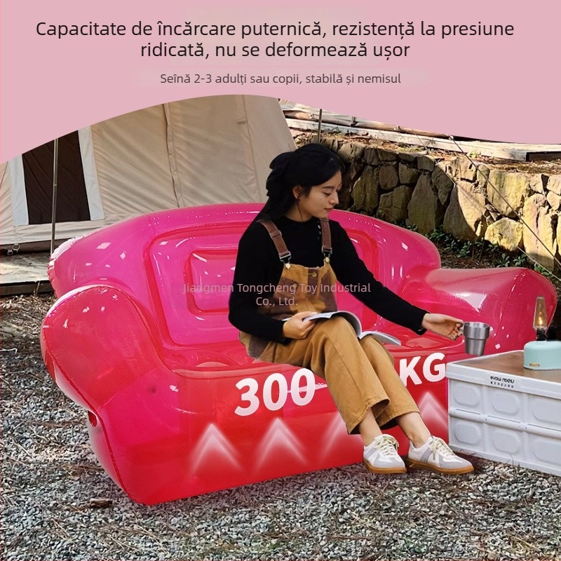 Canapea gonflabilă - PVC, model TC-S02, stil modern minimalist, potrivită pentru adulți și copii, personalizabilă