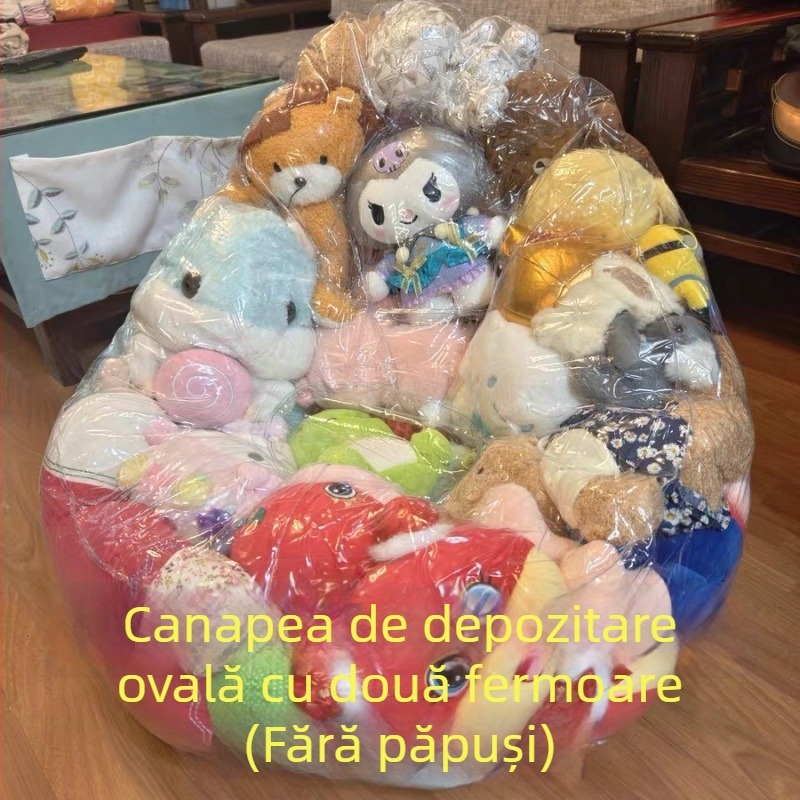 Canapea gonflabilă din PVC pentru copii — transparentă, stil modern minimalist, grosime 0.22