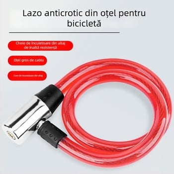Lacăt pentru bicicletă cu cablu din oțel, pentru biciclete și vehicule electrice, aproximativ 100 g, stil modern minimalist