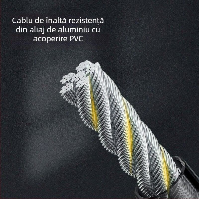 Deli DL508042 Lacăt pentru bicicletă: Lanț și cablu de oțel, Portabil, Anti-șoc, Anti-furt, Anti-tăiere