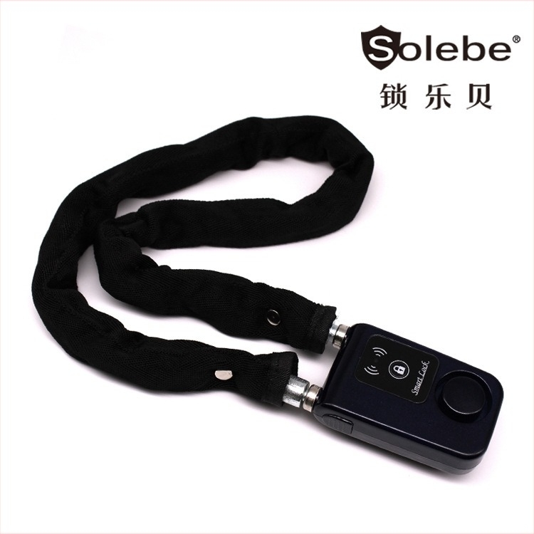 Lacăt cu lanț Bluetooth, fără cheie, pentru biciclete electrice și motociclete — construcție din plastic, oțel mangan și oțel inoxidabil; alarmă Bluetooth