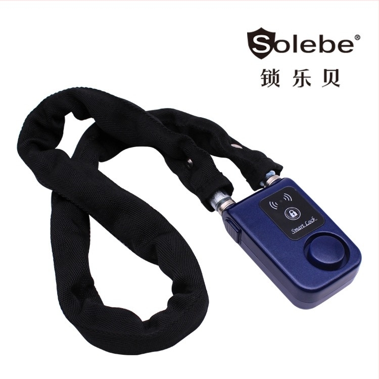 Lacăt cu lanț Bluetooth, fără cheie, pentru biciclete electrice și motociclete — construcție din plastic, oțel mangan și oțel inoxidabil; alarmă Bluetooth