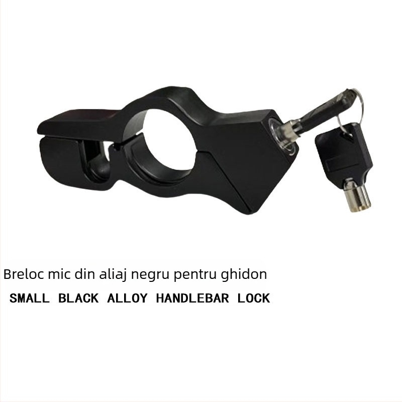 Încuietoare ghidon – Lacăt portabil anti-furt pentru scutere electrice și motociclete, aliaj aluminiu-zinc, Gold Duobao, Stil modern minimalist