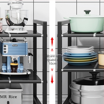 Raft extensibil pentru chiuvetă – Organizator multifuncțional pentru oale, depozitare în interiorul dulapului, oțel carbon, stil modern minimalist