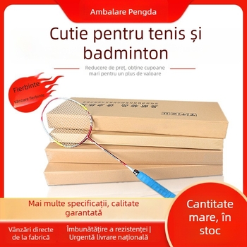 Carton pentru rachetă de badminton – carton ondulat, cutie logistică, extra tare, construcție cu trei straturi, 120 g, ambalaj pentru rachete de badminton