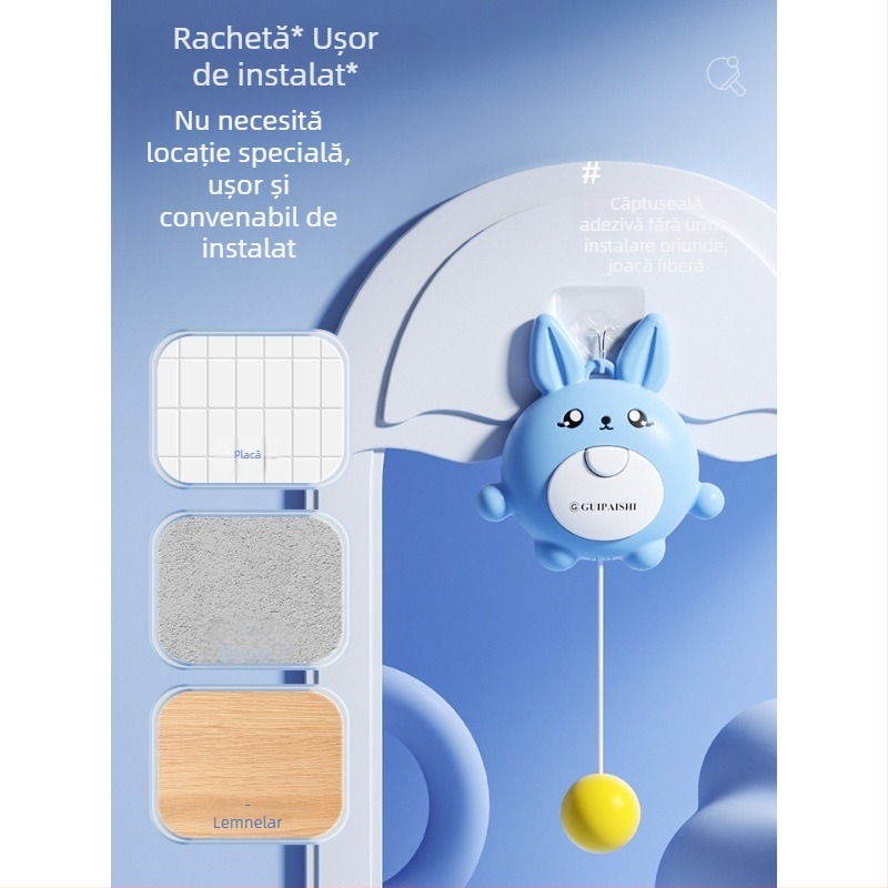 Antrenor de ping-pong suspendat pentru copii, pentru antrenament interior și coordonare mână-ochi (Brand Gui pa shi; Material: Alt; Cod produs: 322xgppqlv; Categorie: Ping-pong; Origine: China)