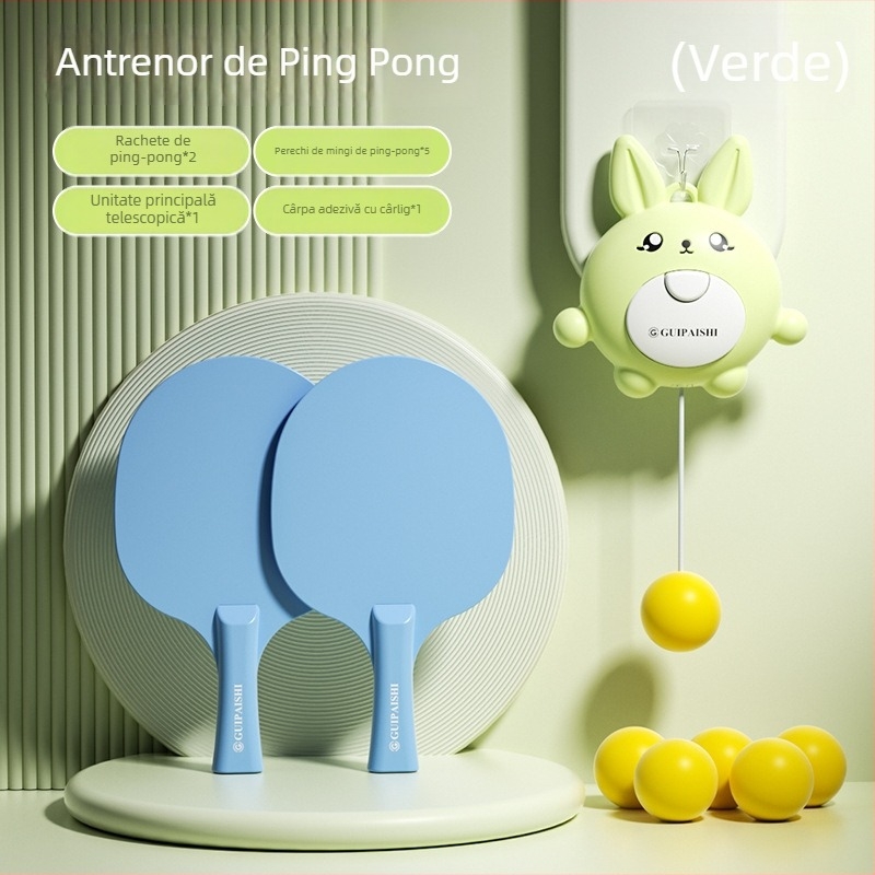 Antrenor de ping-pong suspendat pentru copii, pentru antrenament interior și coordonare mână-ochi (Brand Gui pa shi; Material: Alt; Cod produs: 322xgppqlv; Categorie: Ping-pong; Origine: China)