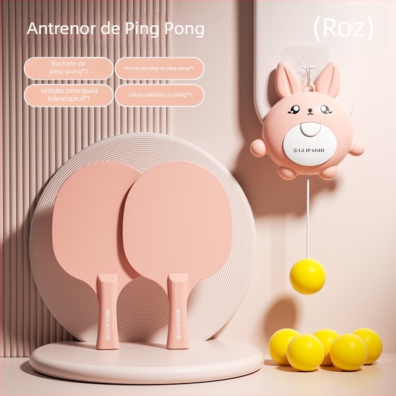 Antrenor de ping-pong suspendat pentru copii, pentru antrenament interior și coordonare mână-ochi (Brand Gui pa shi; Material: Alt; Cod produs: 322xgppqlv; Categorie: Ping-pong; Origine: China)