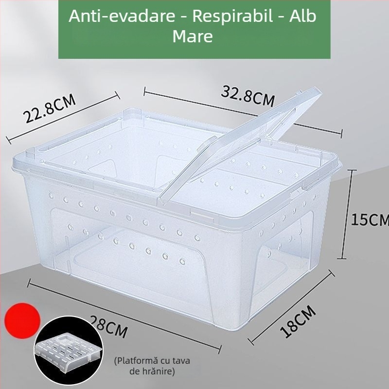 Cușcă pentru hamster din plastic, transparentă, pătrată, impermeabilă, pentru utilizare în interior