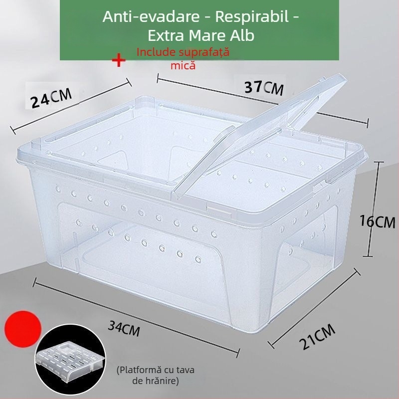 Cușcă pentru hamster din plastic, transparentă, pătrată, impermeabilă, pentru utilizare în interior