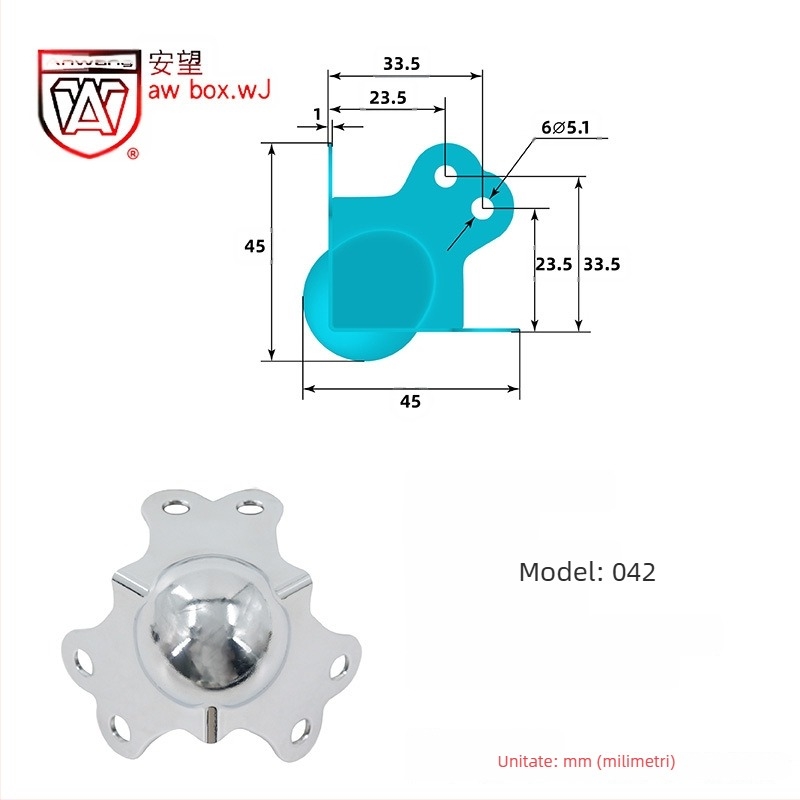 AW Anwang protecție de colț din oțel inoxidabil pentru cutii din lemn, acoperire pe 3 fețe, unghi drept 90°