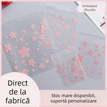 Pungi auto-sigilante din OPP pentru fursecuri, cu imprimare, 100 buc./pachet, ambalaj pentru cadouri de petreceri.