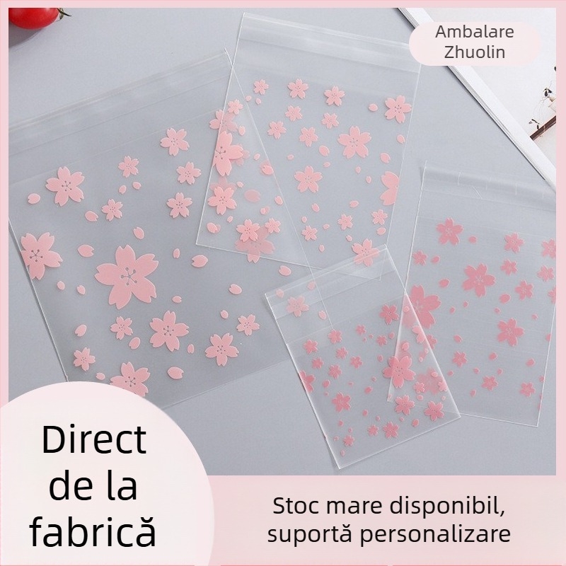 Pungi auto-sigilante din OPP pentru fursecuri, cu imprimare, 100 buc./pachet, ambalaj pentru cadouri de petreceri.