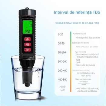 BG-MF-X71 Analizator portabil de calitate a apei – măsoară pH, salinitate, EC/tds și ORP, precum și temperatura; interval de măsurare EC/tds/salinitate/pH/ORP/temperatură; precizie ±2% FS; alimentare 3V