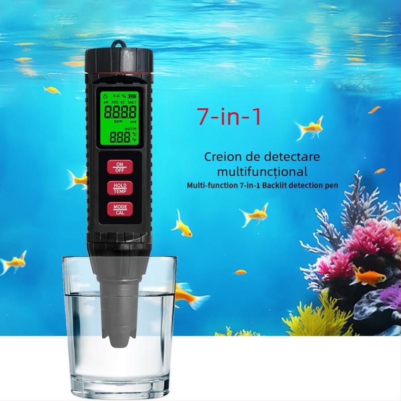 BG-MF-X71 Analizator portabil de calitate a apei – măsoară pH, salinitate, EC/tds și ORP, precum și temperatura; interval de măsurare EC/tds/salinitate/pH/ORP/temperatură; precizie ±2% FS; alimentare 3V