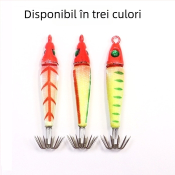 Cârlig pentru calamar cu cap de plumb, iluminare UV luminoasă – PM-16 – cutie cu 50 buc.