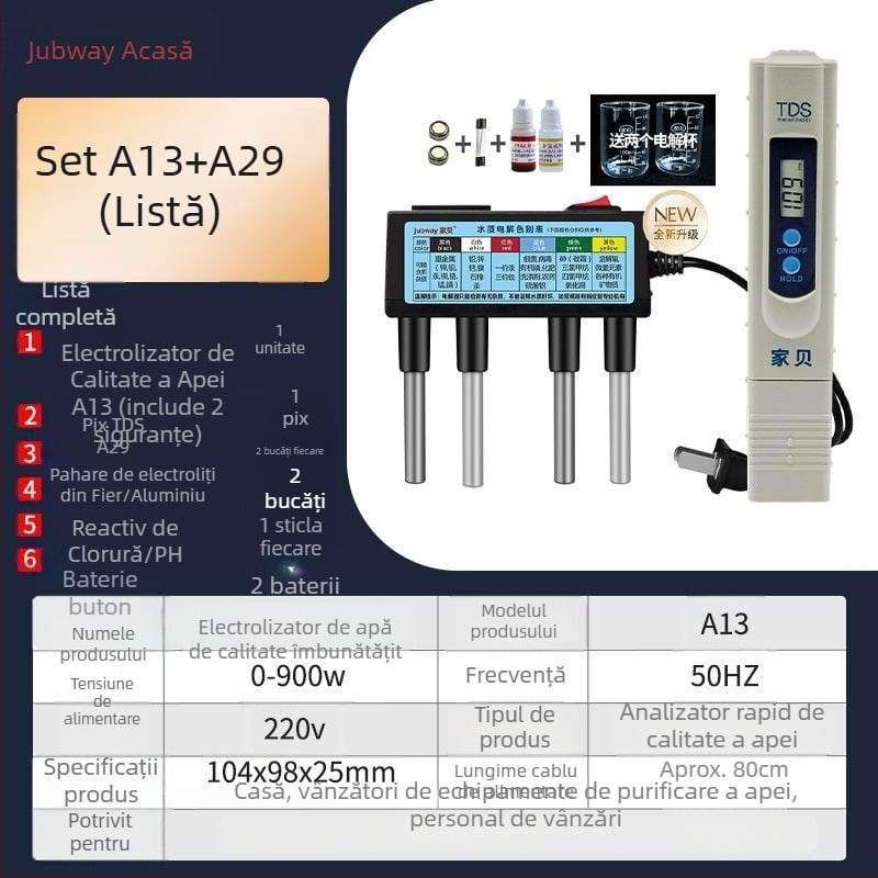 Analizator online pentru calitatea apei – kit casnic, testare pentru metale grele, grad profesional