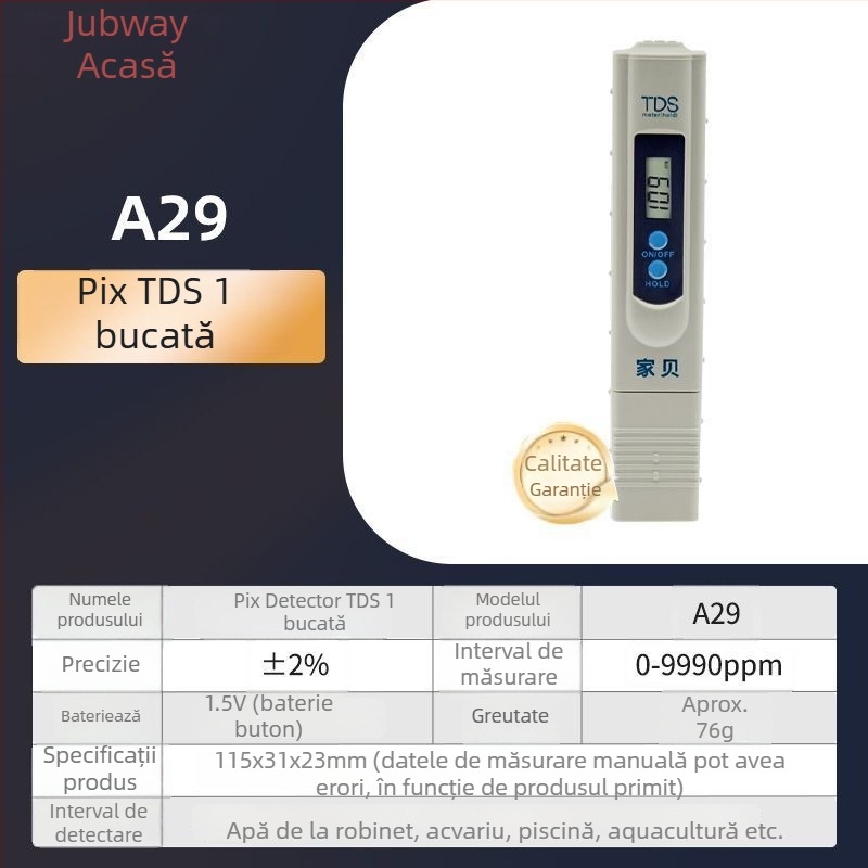 Analizator online pentru calitatea apei – kit casnic, testare pentru metale grele, grad profesional