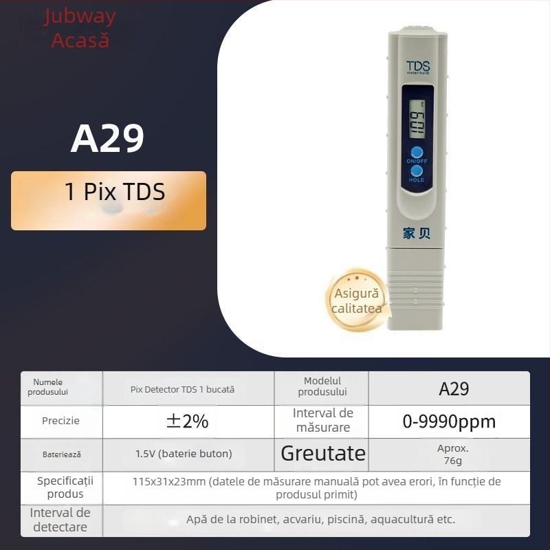 Analizator online pentru calitatea apei – kit casnic, testare pentru metale grele, grad profesional