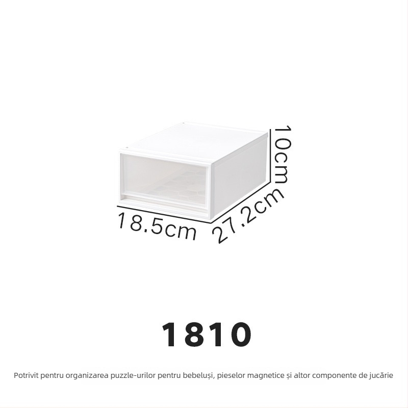 Repentance Cutie de depozitare din plastic pentru sertare, transparentă și mată, montaj fără unelte, 40–50 L, stil japonez, antipraf și rezistentă la umezeală