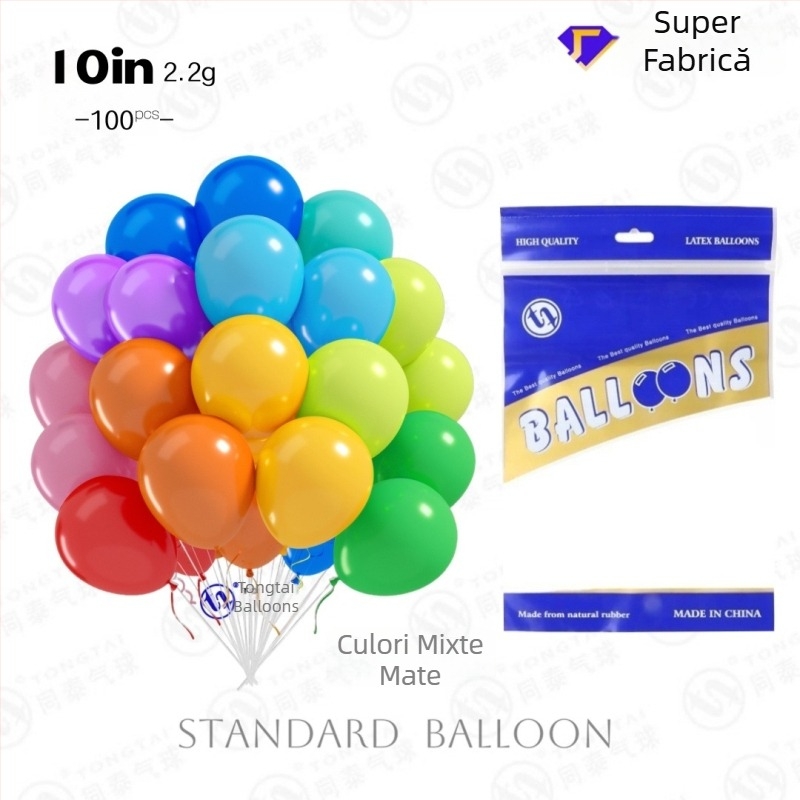 Baloane din latex de 10 inci, finisaj mat gros și luciu perlă, baloane decorative pentru arcuri, nunți și petreceri