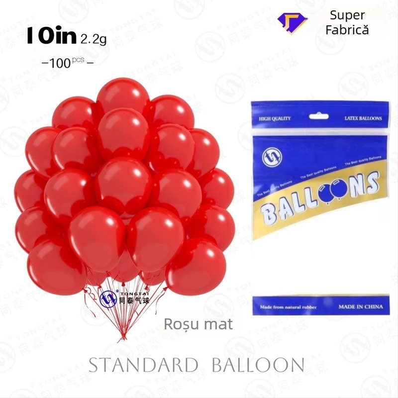 Baloane din latex de 10 inci, finisaj mat gros și luciu perlă, baloane decorative pentru arcuri, nunți și petreceri