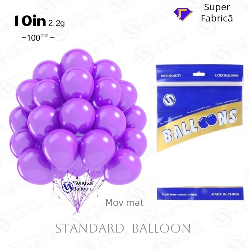 Baloane din latex de 10 inci, finisaj mat gros și luciu perlă, baloane decorative pentru arcuri, nunți și petreceri