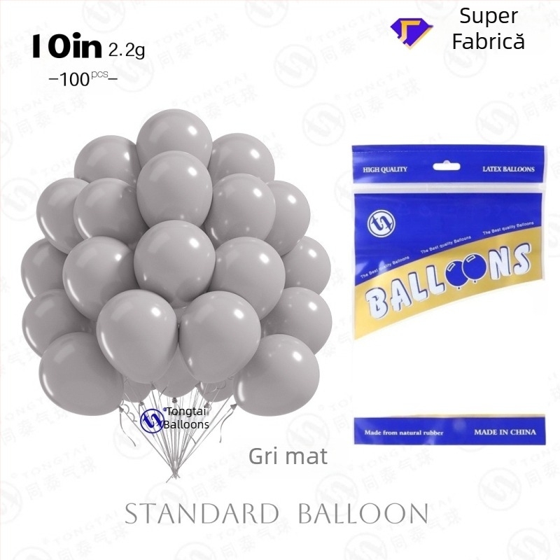 Baloane din latex de 10 inci, finisaj mat gros și luciu perlă, baloane decorative pentru arcuri, nunți și petreceri