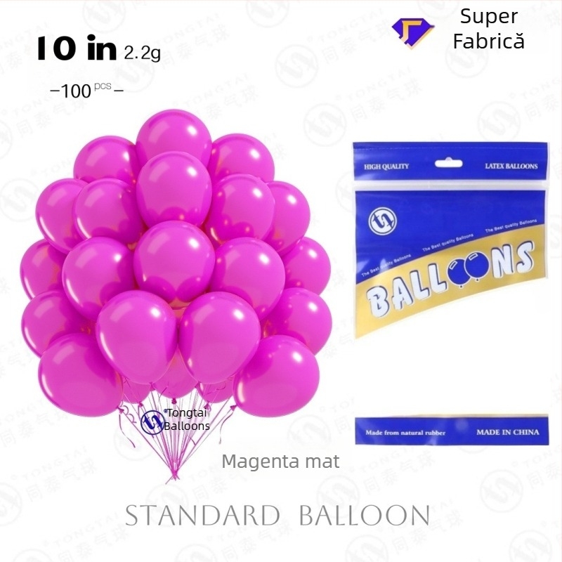 Baloane din latex de 10 inci, finisaj mat gros și luciu perlă, baloane decorative pentru arcuri, nunți și petreceri