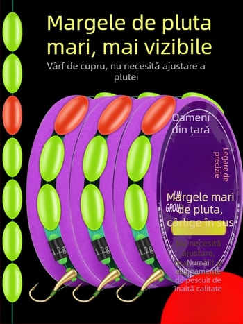Set cârlige și linie de pescuit, legat manual, Nylon Nano, pentru pescuit în râu, origine China